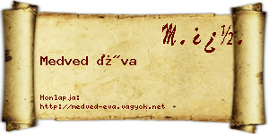 Medved Éva névjegykártya